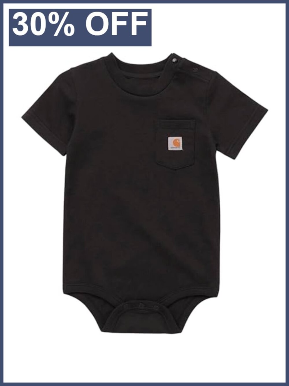 Carhartt Baby Bodysuit Rib-Knit Crewneck Snap Closure Unisex